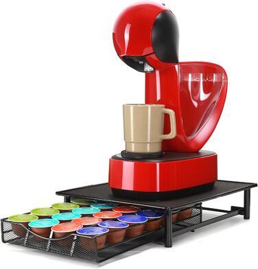 Організатор для капсул Dolce Gusto SYSYLY: 72 капсули, 2 ящики, металевий, чорний