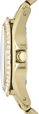 Годинник Fossil Riley для жінок: кварцовий хронограф з нержавіючої сталі або шкіряним ремінцем, золотистий колір, блискітки, 38 мм