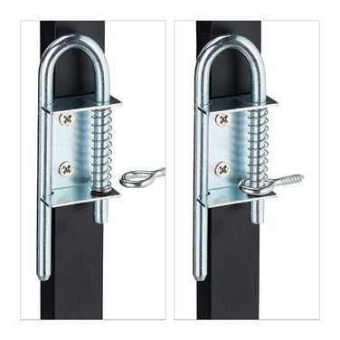 Захисний загороджувач для собак Relaxdays, висувний до 96 см, 48,5-60 см у висоту, чорний (XL)