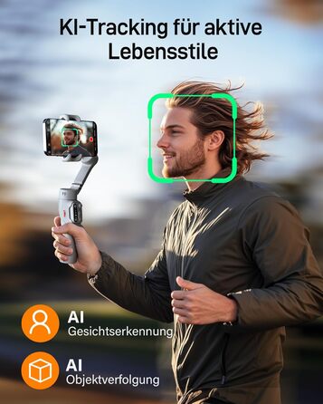 Hohem iSteady X3 SE - Стабілізатор для смартфона, 3-осьовий, сірий. Ідеально для Vlogging, Selfie та подорожей. 11 годин роботи від акумулятора.