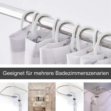 Тканинна штора для душу | Водостійка штора з посиленим краєм | Тканинна штора для душу, яку можна прати, розмір 150 см x 180 см | Поліестер, мармур, 180 x 150 см (1 шт.)