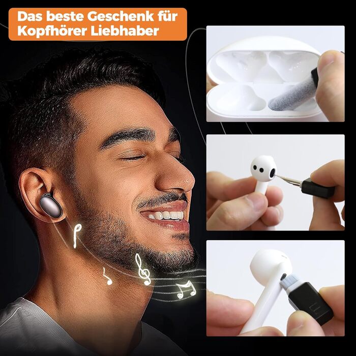 Набір інструментів для ремонту iPhone, Airpod, телефону, ноутбука: USB-C, Lightning, чорний карбон