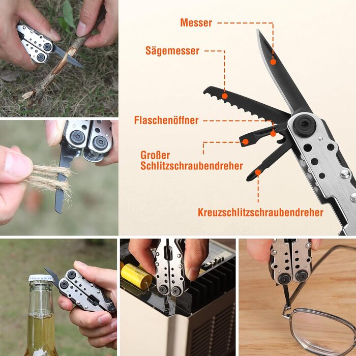 Мультитул ValueMax 13-в-1: мультиінструмент з плоскогубцями та ножем для кемпінгу та ремонту