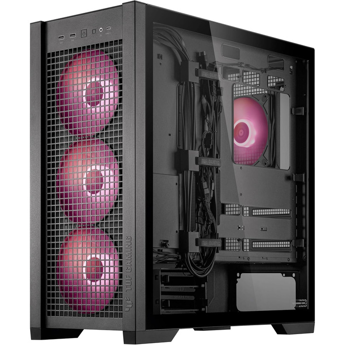 Корпус ПК ASUS TUF Gaming GT302 ARGB Black - Mid-Tower ATX з 4 вентиляторами ARGB, чорний