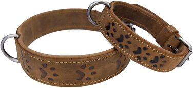 Greenburry В'язаний ошийник для собак з натуральної шкіри, 60 см, L
