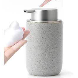 Дозатор для мила піною GIRLUFO, 350 мл, сірий - багаторазовий диспенсер для кухні та ванної кімнати