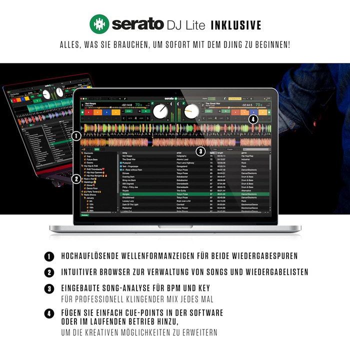 DJ контролер Numark Mixtrack Pro FX з Serato DJ: 2 деки, аудіоінтерфейс, дисплеї Jogwheel та FX-панелі