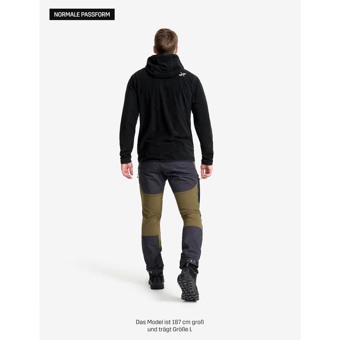 Флісова худі RevolutionRace Hiker для чоловіків, чорний, легка та еластична