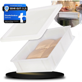 DELICRET - Pizza Starter Kit | Premium pizza ingredients for unforgettable enjoyment | Pizza ball box (1x box & 1x lid)
