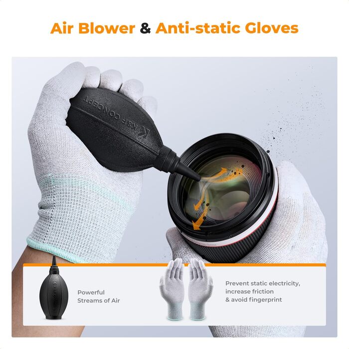 Набір для чищення об'єктивів K&F Concept 15-в-1 (23-в-1) з рідиною для чищення оптики