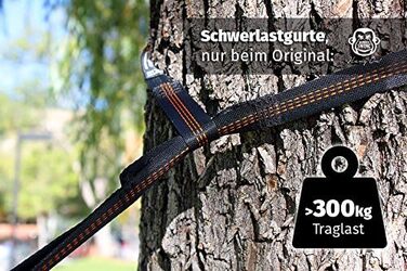 Ultralight Hammock including Carabiners & Heavy-Duty Straps (holds up to 220 kg, 275 x 140 cm) – ideal for camping, outdoor activities, trekking & as a travel hammock (Turquoise/Orange)