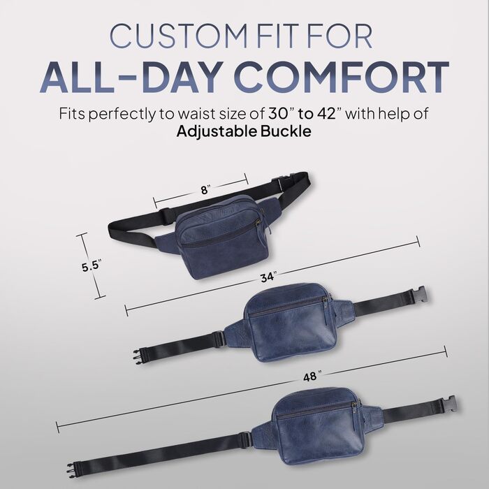 Сумка на пояс TheAntiq з натуральної шкіри, зелена, 20,3 x 12,7 x 7,6 см (8 x 5 x 3 дюйми). Сумка на пояс з декількома кишенями та регульованим ремінцем для подорожей та щоденного використання. Також підходить як крос-боді.