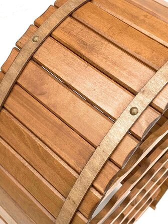 DanDiBo Wine Rack Wooden Standing Wine Barrel 24 Bottles Brown Bottle Rack Bottle Holder Barrel