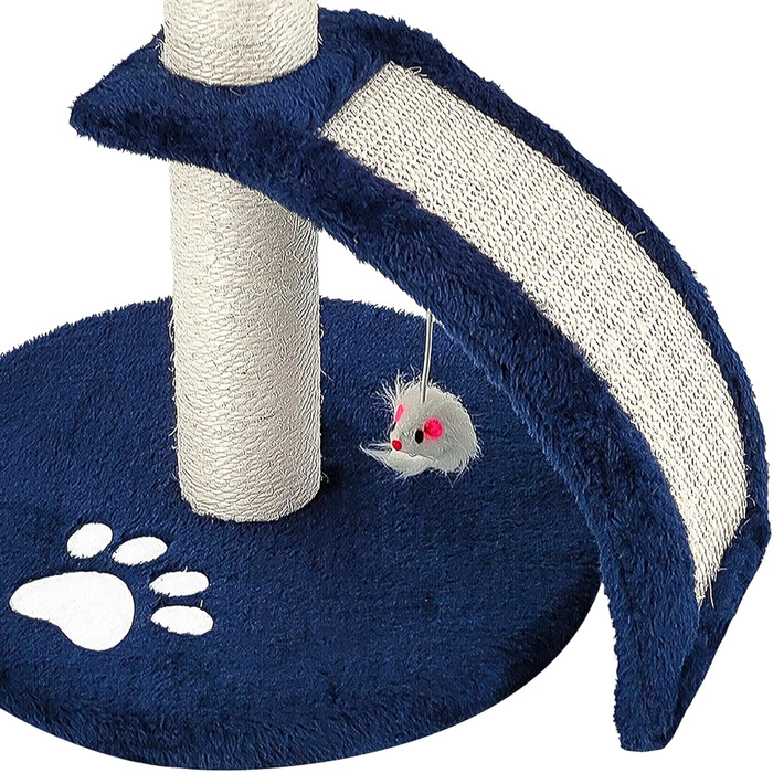 Дерев'яний кігтеточний комплекс Beltom® Kratzbaum 54 см, рожево-білий (блакитний)