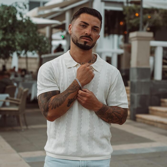 Чоловічий браслет Serasar з нержавіючої сталі 316L | Водостійкий, надійний замок, 3 кольори | У подарунковій коробці (20 см, Cuban, сріблястий)