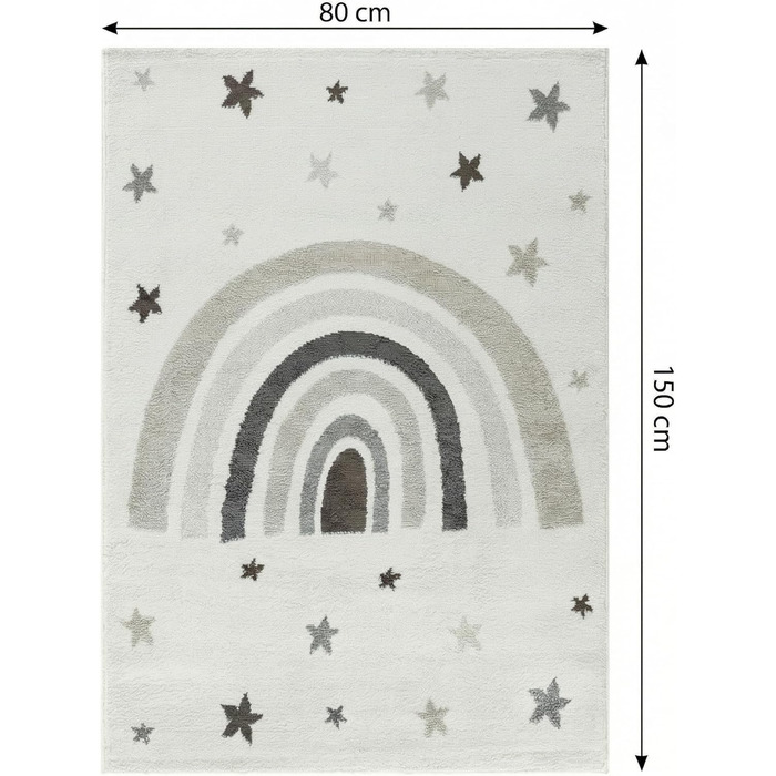 Дитячий килим Kinderteppich DOTS бежево-рожевий 80x150 см, Öko-Tex для дитячої кімнати