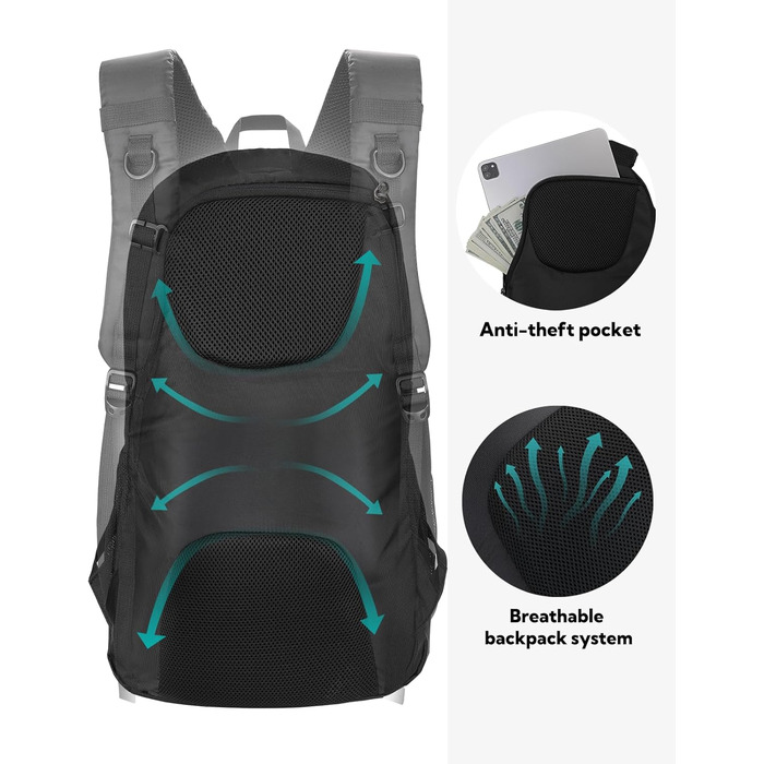 Водонепроникний туристичний рюкзак WATERFLY 30L для походів, трекінгу, подорожей, чоловічий та жіночий, міський та outdoor