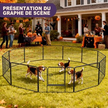 Металевий вольєр для цуценят та собак, забіг з 12 секцій, висота 60 см