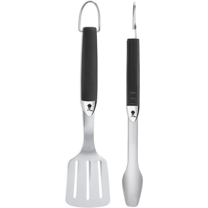 Weber-Stephen 6645 Compact Grill Tool Set, 2-Piece, Stainless Steel, Black