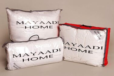 Ковдра з пуху Mayaadi Home 135x200 см, 2000 г, 70% гусиний пух, 30% перо, 100% бавовна, антиалергенна, вироблено в Європі