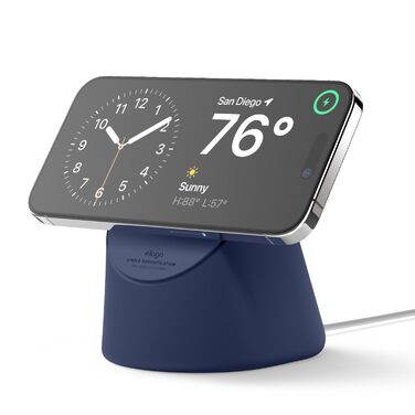 Підставка для зарядки iPhone Elago MS1 сумісна з MagSafe, Jean Indigo, Standby Mode (iOS 17)
