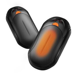 Електричний грілка для рук Bosoner: набір 2 шт, 6000mAh, USB, портативна, теплий подарунок для чоловіків та жінок, чорний