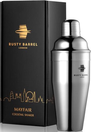 Mayfair Stainless Steel Cocktail Shaker, Large, 680 ml, in Gift Box