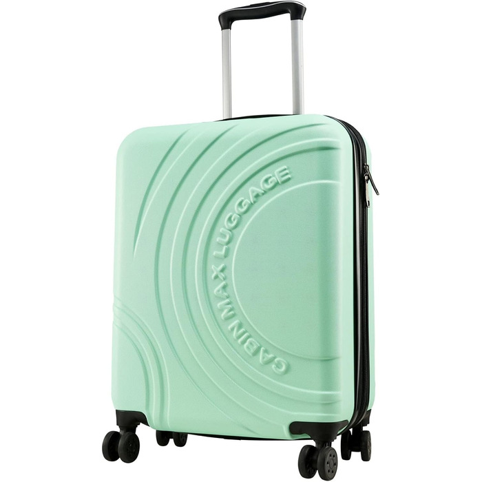 Ручний багаж Cabin Max Anode – валіза на колесах, жорсткий корпус, 4 колеса, кодовий замок (55x40x20 см, м'ятно-зелений)