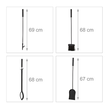 Relaxdays 5-Piece Fireplace Set