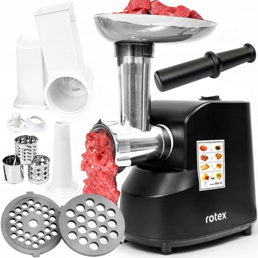 М'ясорубка Rotex RMG180B MultiFun, чорна, 350 Вт