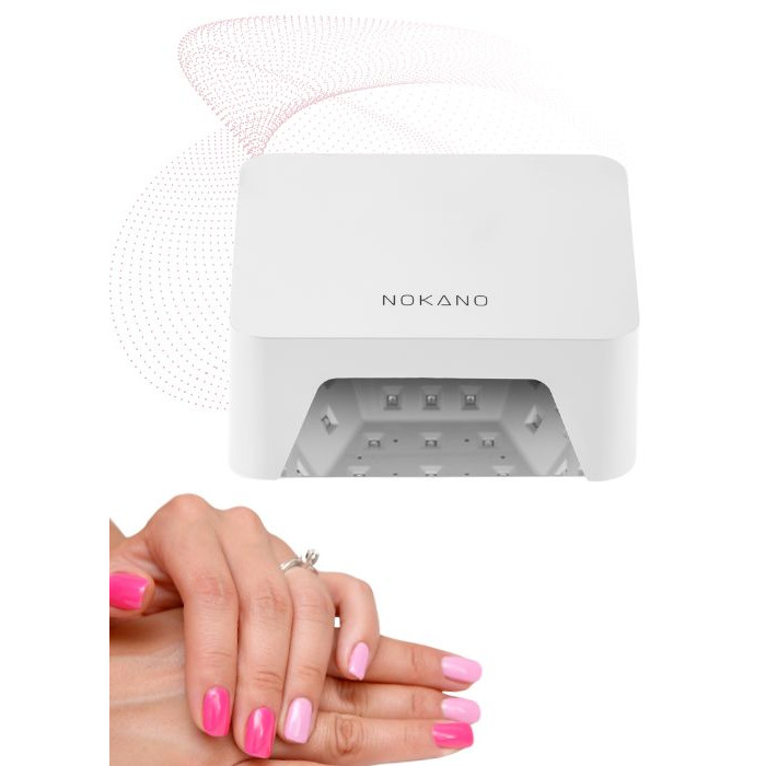 LED+UV лампа для манікюру NOKANO V9 36 Вт, біла