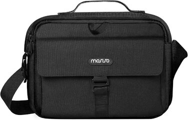 Сумка на плічо MOSISO для камери: DSLR, SLR, беззеркальна, з підкладкою та захистом від дощу. Сумісна з Canon, Nikon, Sony. Чорний колір.