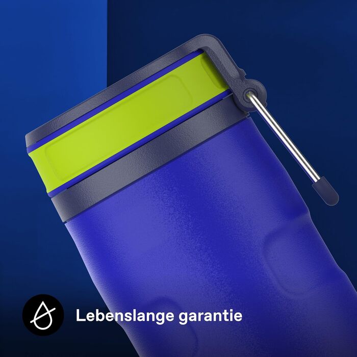Термос-пляшка STANLEY 1913 IceFlow Bottle Twist Flip 0.47L, герметична пляшка для води з кришкою Twist Flip, Cobalt Chartreuse