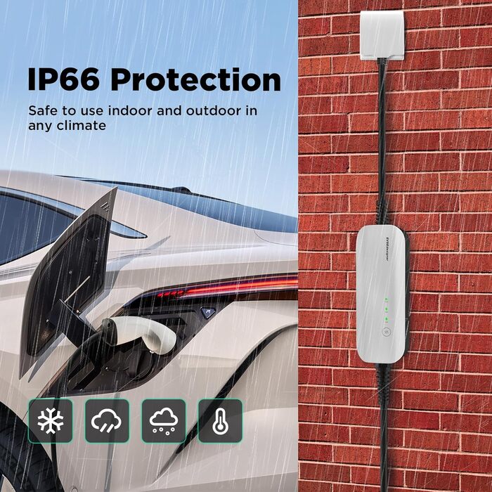 Кабель для зарядки електромобіля Type 2 6-16A 11kW CEE з сумкою 6м (1 фаза 3.6kW) - Mobile Wallbox