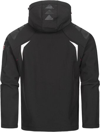 Чоловіча куртка Softshell Geographical Norway Tangata — водонепроникна функціональна outdoor куртка, чорно-червона, розмір XL