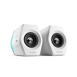Edifier G2000 - ігрова Bluetooth колонка з RGB-підсвічуванням та 3 режимами звуку. Підтримка Bluetooth, USB та 3.5mm аудіороз'єм. Білий колір