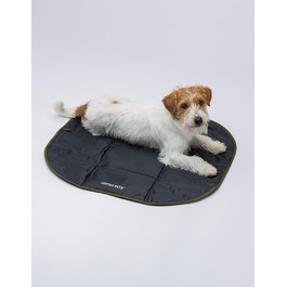 Килимок для собак Lazy Dog Mat від United Pets – портативне, складне ліжко для собак, ідеально підходить для ресторанів та подорожей, легкий, чорно-зелений, розмір універсальний