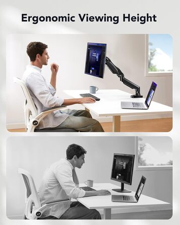 Кріплення для монітора HUANUO, 13-32 дюйми, регульований, VESA 75/100 мм, чорний