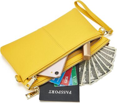 Жіноча сумка-месенджер зі шкіри, жовта - крос-боді, багатофункціональна, сучасна