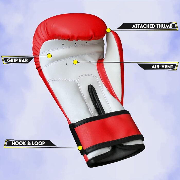 Дитячі боксерські рукавички Farabi Sports 6/8 oz для боксу, ММА, муай-тай, кікбоксингу та спарингу