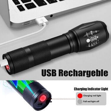 Ліхтар POCKETMAN Zoombar LED з 4 кольорами (червоний, білий, зелений, синій), надзвичайно яскравий, перезаряджається, 4 режими, багатофункціональний для відпочинку на природі, астрономії, нічного бачення та походів