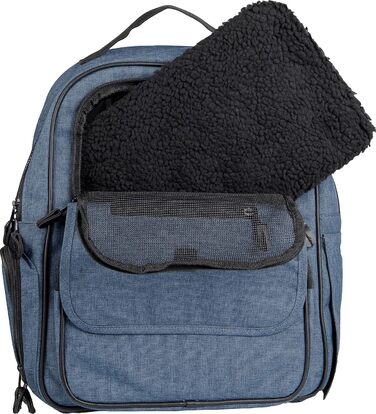 Дитячий рюкзак Wiro Blu – 40x25x41 см – поліестер – з відкидними клапанами, знімний дно, страховка, підтримка спини, нагрудний ремінь, фіксація на візку – 1 шт.