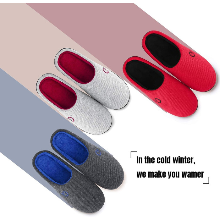 Тапочки Mishansha для дому чоловічі та жіночі зимові, зручні, з пам'яттю, розмір 36-47, червоні