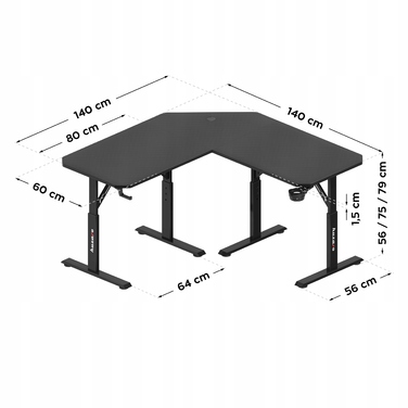 Ігровий стіл Huzaro, 140 x 79 x 140 см