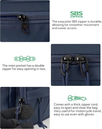 Водонепроникна поясна сумка Waterfly: стильна фанна-сумка для спорту, подорожей та прогулянок (темно-синій)