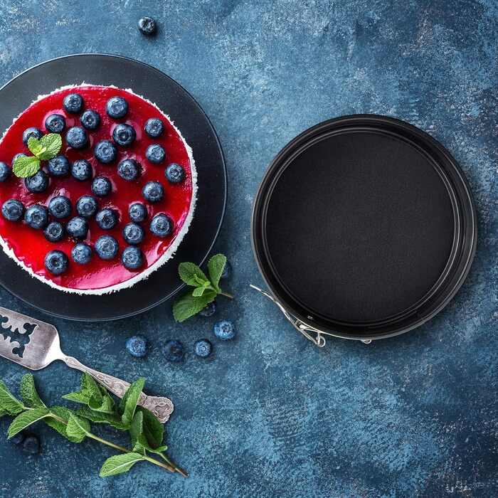 Форми для випічки Relaxdays, набір 5 шт, Ø 12 см, круглі, антипригарні, до 220 °C, міні-форми для кексів, чорні