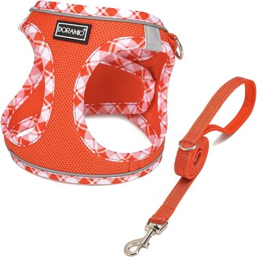 Нашийник для собак та котів, маленький, світловідбиваючий, дихаючий, анти-тяга, безпечний, L, Mandarine