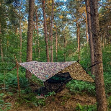 Тент DD Tarp 3x3 MC – легкий камуфляжний тент для гамака, кемпінгу та сольного відпочинку на природі