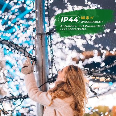 LED гірлянда 100 метрів, 800 LED, тепле світло. Декорація для дому, саду, вечірки, весілля. З таймером та пам'яттю.