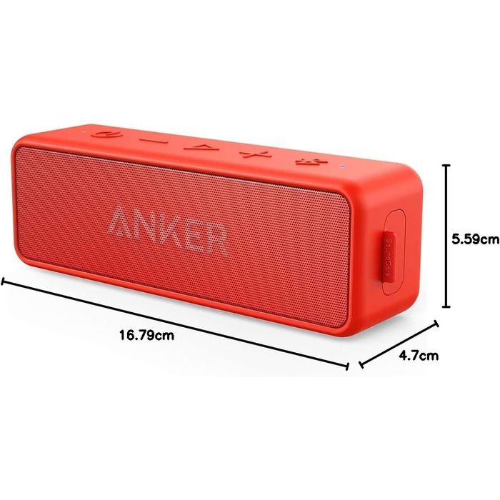 Anker SoundCore 2 Bluetooth колонка: потужний бас, 24 год автономії, IPX7 водонепроникність